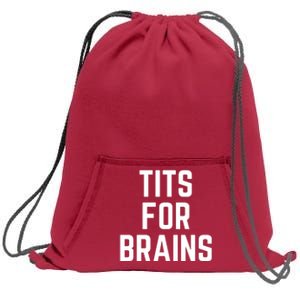 Funny Tits For Brains Sarcasm Saying Feminist Mama Christmas Sweatshirt Cinch Pack Bag