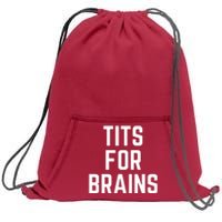 Funny Tits For Brains Sarcasm Saying Feminist Mama Christmas Sweatshirt Cinch Pack Bag