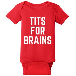 Funny Tits For Brains Sarcasm Saying Feminist Mama Christmas Baby Bodysuit