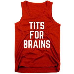 Funny Tits For Brains Sarcasm Saying Feminist Mama Christmas Tank Top