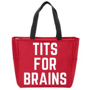 Funny Tits For Brains Sarcasm Saying Feminist Mama Christmas Zip Tote Bag