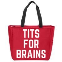 Funny Tits For Brains Sarcasm Saying Feminist Mama Christmas Zip Tote Bag