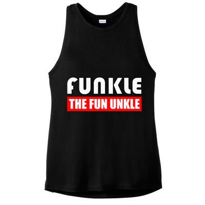 Funkle The Fun Uncle Fun Families Nephews Ladies PosiCharge Tri-Blend Wicking Tank