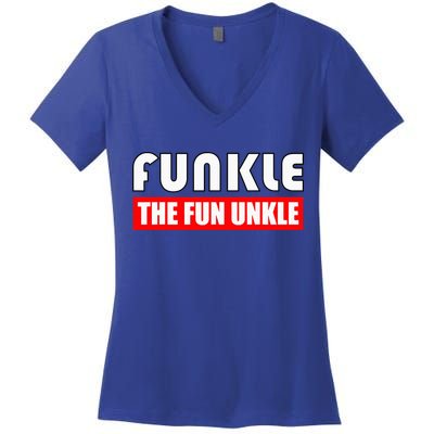 Funkle The Fun Uncle Fun Families Nephews Women's V-Neck T-Shirt