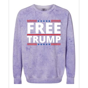 Free Donald Trump Republican Support Colorblast Crewneck Sweatshirt