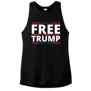 Free Donald Trump Republican Support Ladies PosiCharge Tri-Blend Wicking Tank