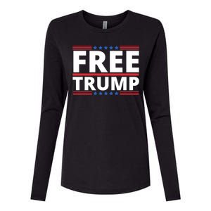 Free Donald Trump Republican Support Womens Cotton Relaxed Long Sleeve T-Shirt