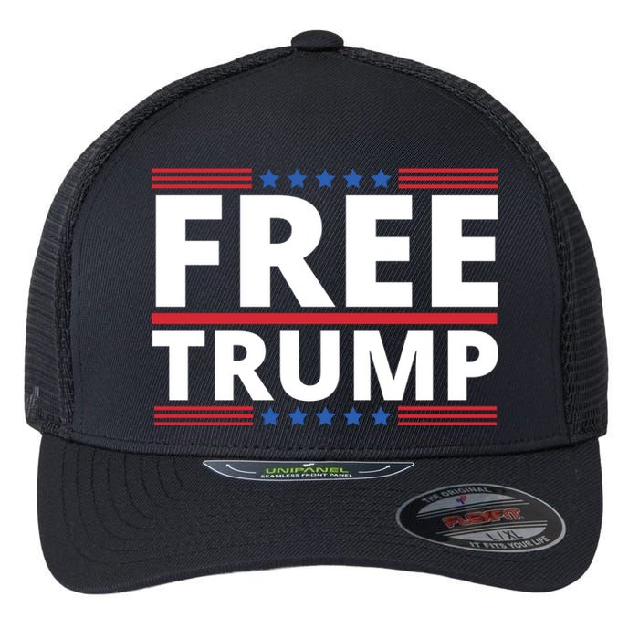 Free Donald Trump Republican Support Flexfit Unipanel Trucker Cap