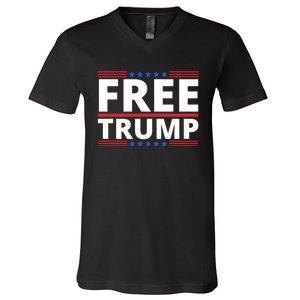 Free Donald Trump Republican Support V-Neck T-Shirt