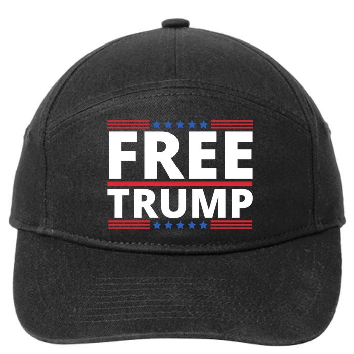 Free Donald Trump Republican Support 7-Panel Snapback Hat