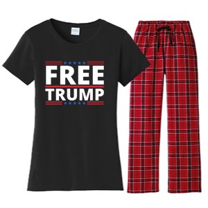 Free Donald Trump Republican Support Women's Flannel Pajama Set