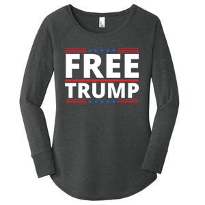 Free Donald Trump Republican Support Women's Perfect Tri Tunic Long Sleeve Shirt