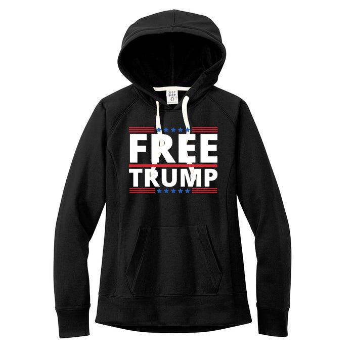 Free Donald Trump Republican Support Women's Fleece Hoodie