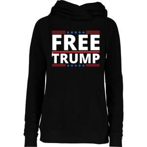 Free Donald Trump Republican Support Womens Funnel Neck Pullover Hood