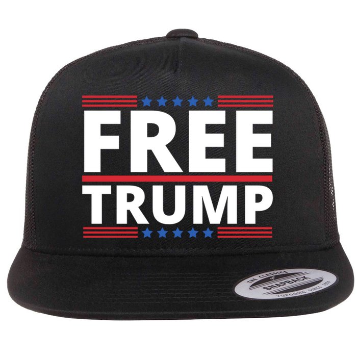 Free Donald Trump Republican Support Flat Bill Trucker Hat