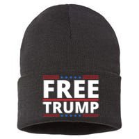 Free Donald Trump Republican Support Sustainable Knit Beanie