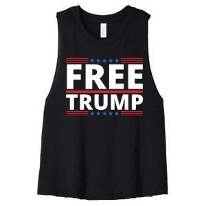 Free Donald Trump Republican Support Women's Racerback Cropped Tank