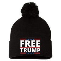 Free Donald Trump Republican Support Pom Pom 12in Knit Beanie