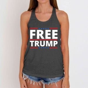 Free Donald Trump Republican Support Women's Knotted Racerback Tank