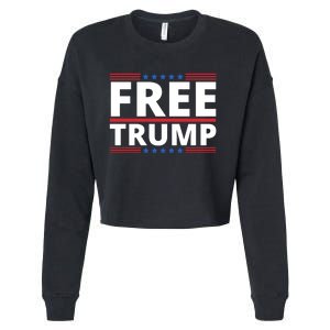 Free Donald Trump Republican Support Cropped Pullover Crew