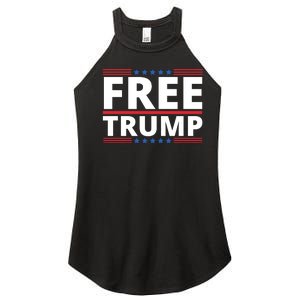 Free Donald Trump Republican Support Women's Perfect Tri Rocker Tank