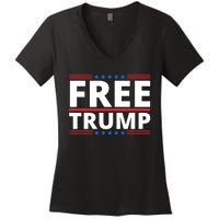 Free Donald Trump Republican Support Women's V-Neck T-Shirt