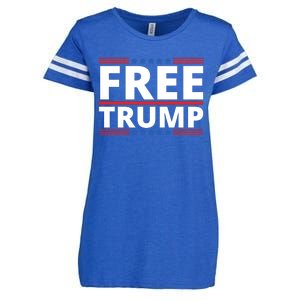 Free Donald Trump Republican Support Enza Ladies Jersey Football T-Shirt