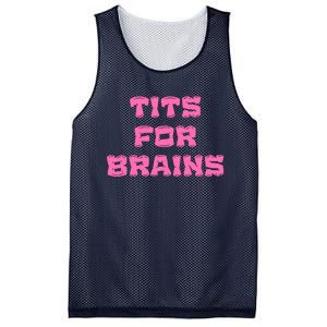 Funny Tits For Brains Sarcasm Saying Mesh Reversible Basketball Jersey Tank