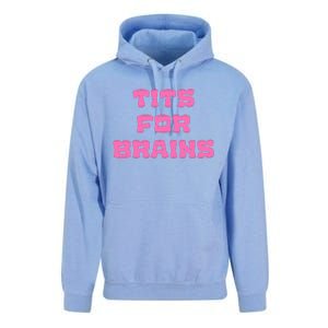 Funny Tits For Brains Sarcasm Saying Unisex Surf Hoodie