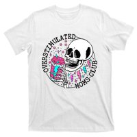 Funny Tee For Wo Saying Overstimulated Moms Club Groovy T-Shirt