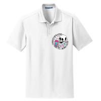 Funny Tee For Wo Saying Overstimulated Moms Club Groovy Dry Zone Grid Polo