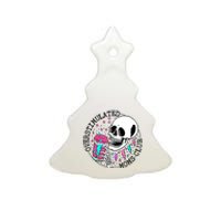 Funny Tee For Wo Saying Overstimulated Moms Club Groovy Ceramic Tree Ornament