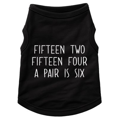 Fifn Two Fifn Four A Pair Is Six Cribbage Fan Doggie Tank