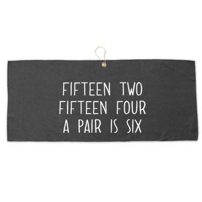 Fifn Two Fifn Four A Pair Is Six Cribbage Fan Large Microfiber Waffle Golf Towel