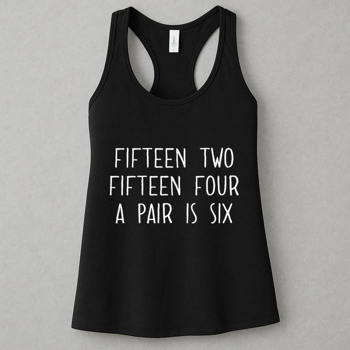 Fifn Two Fifn Four A Pair Is Six Cribbage Fan Womens Tank Top
