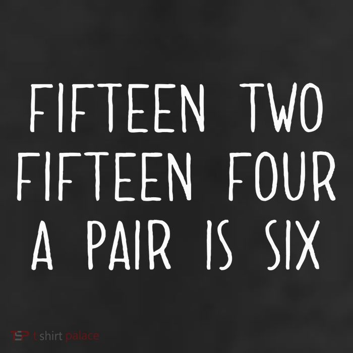 Fifn Two Fifn Four A Pair Is Six Cribbage Fan Golf Towel