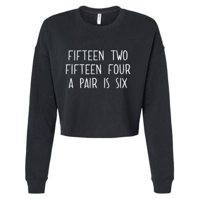Fifn Two Fifn Four A Pair Is Six Cribbage Fan Cropped Pullover Crew