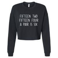 Fifn Two Fifn Four A Pair Is Six Cribbage Fan Cropped Pullover Crew