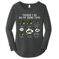 funny tractor farming farmer toddler Women's Perfect Tri Tunic Long Sleeve Shirt