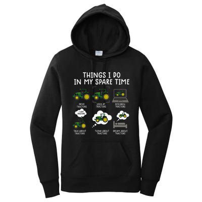 funny tractor farming farmer toddler Women's Pullover Hoodie