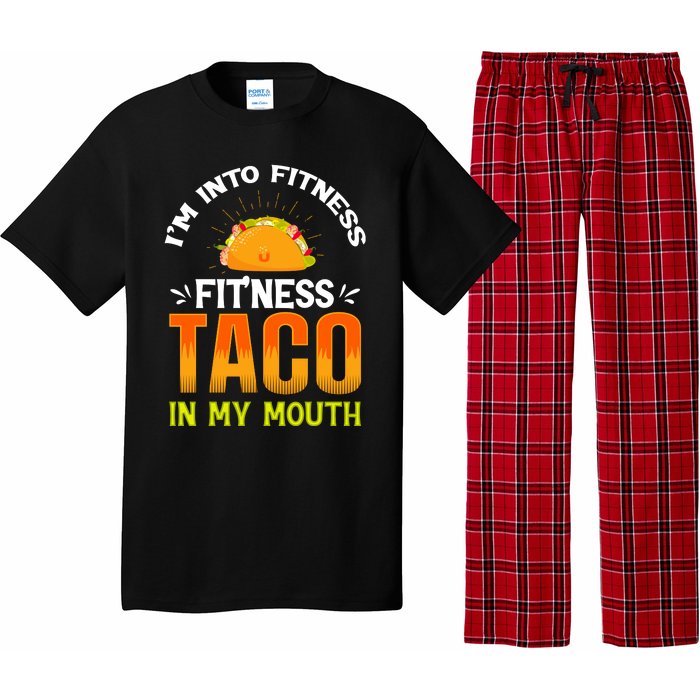 Fitness Taco Fun Quote Pajama Set