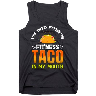 Fitness Taco Fun Quote Tank Top