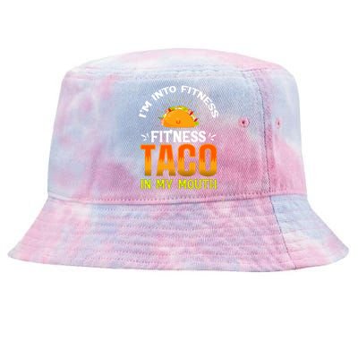 Fitness Taco Fun Quote Tie-Dyed Bucket Hat