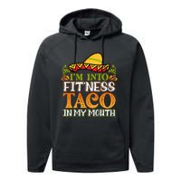 Fitness Taco Fun Quote Performance Fleece Hoodie