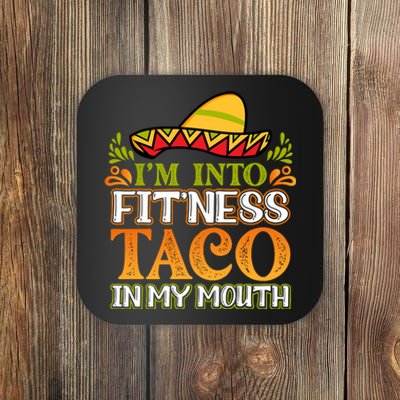 Fitness Taco Fun Quote Coaster