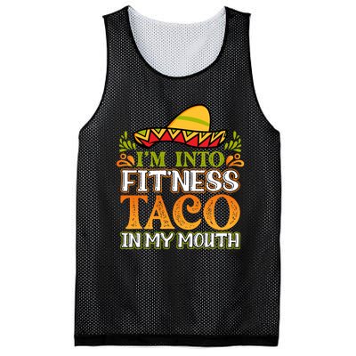 Fitness Taco Fun Quote Mesh Reversible Basketball Jersey Tank