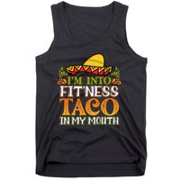 Fitness Taco Fun Quote Tank Top