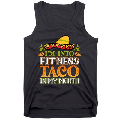 Fitness Taco Fun Quote Tank Top