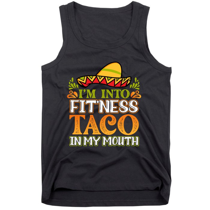 Fitness Taco Fun Quote Tank Top