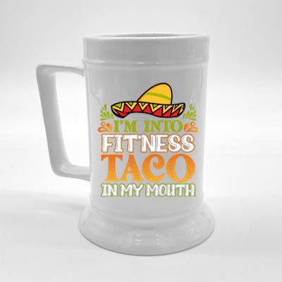 Fitness Taco Fun Quote Beer Stein